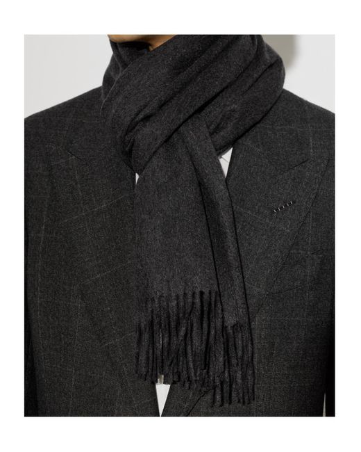Tom Ford Black Tasseled Scarf for men