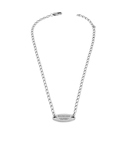 Balenciaga White Everyday Chain Necklace for men