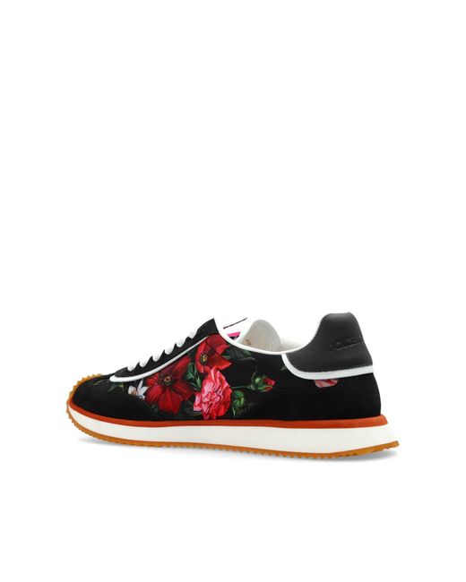 Dolce & Gabbana Red Lace Up Sneakers