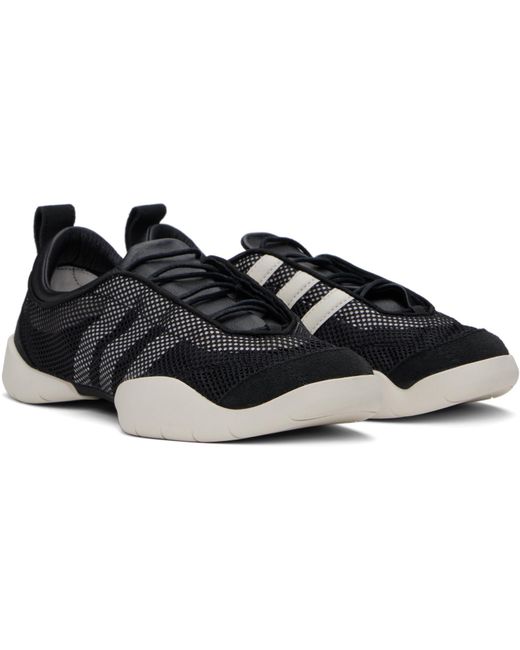 Y-3 Black Regu Lace-Up Sneakers for men