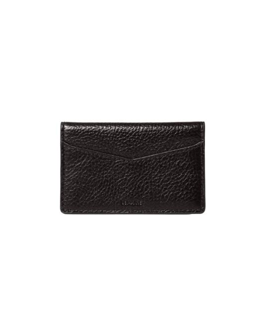 Lemaire Black Textured Card Holder Wallet