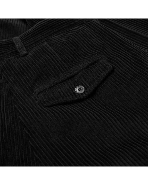 Our Legacy Black Corduroy Cotton Chino Trousers for men