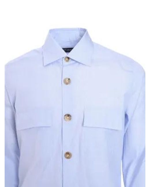 Kiton Blue Cotton Shirt for men