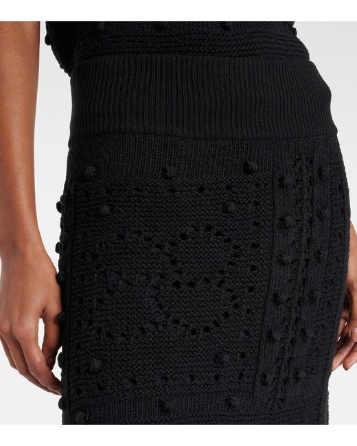 Dorothee Schumacher Black Cotton-Blend Midi Skirt