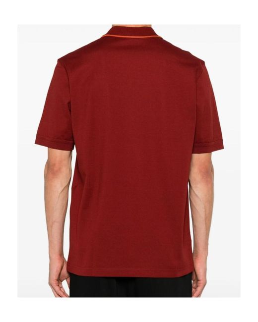 Ferragamo Red Short-Sleeved Polo Shirt for men