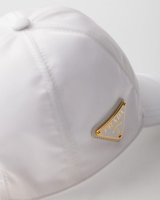 Prada White Re-Nylon Baseball Cap