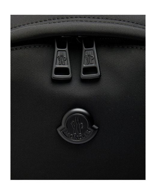 Moncler Black Canvas Backpack for men