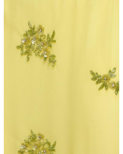 Blumarine Yellow Fringed Skirt