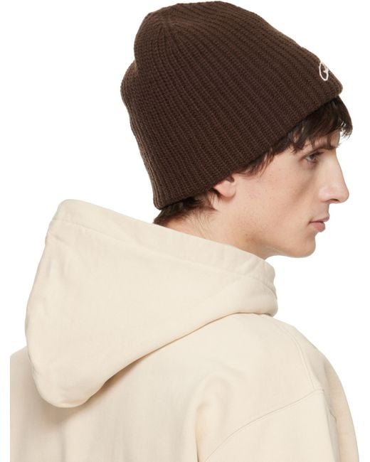 Jacquemus Brown The Espiral Beanie for men
