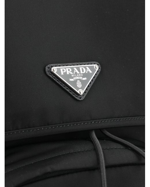 Prada Black Logo Backpack for men