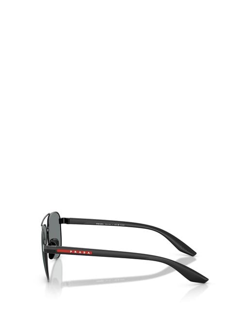 Prada Linea Rossa Metallic Pilot-Frame Sunglasses for men