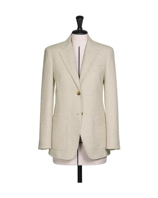 Max Mara Natural Caraffa Single-Breasted Tailored Blazer