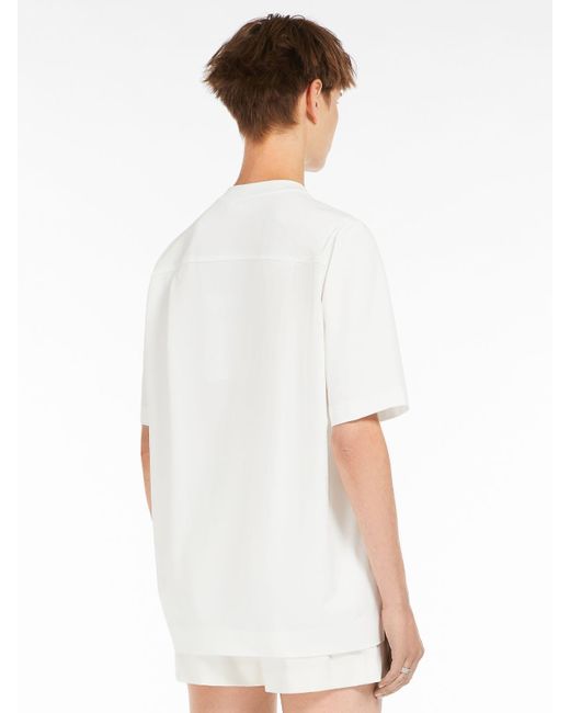 Sportmax White Panelled Howl T-Shirt