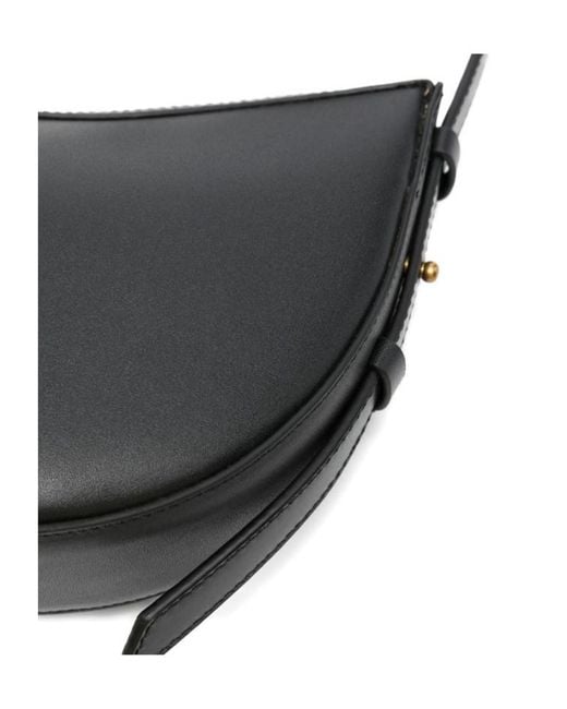 Soeur Black Zipper Shoulder Bag
