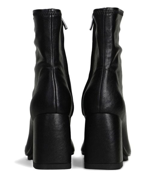 Ash Black Chunky-Heeled Ankle Boots