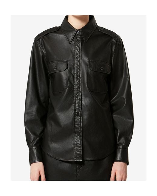 Isabel Marant Black Isabel Marant Étoile Noee Faux Leather Shirt