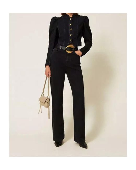 Twinset Black Wide-Leg Jeans