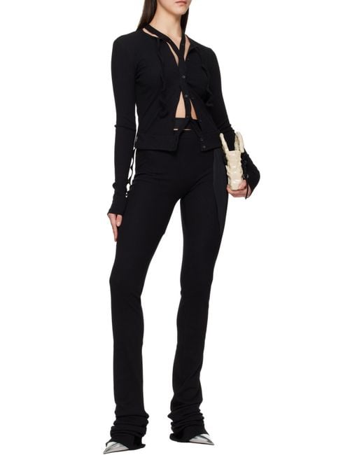 OTTOLINGER Black Long-Sleeved Ribbed Cardigan