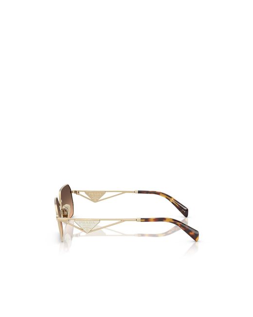 Prada White Eyewear Rectangular Frame Sunglasses