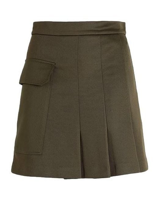 MAX&Co. Green Minimalist Ruched Midi Skirt