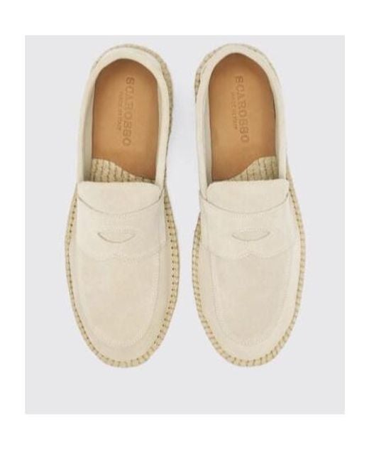 Scarosso White Diego Round-Toe Espadrilles for men