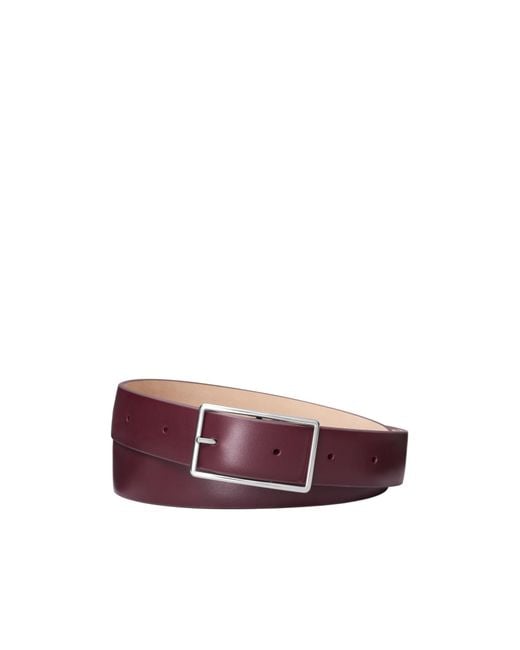 Tory Burch Purple Logo-Plaque Leather Belt