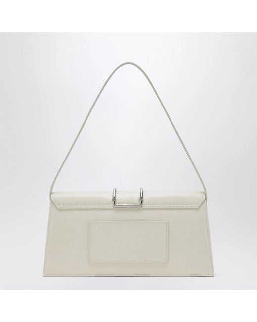 Jacquemus White Le Bambino Long Calfskin Tote Bag