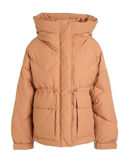 MAX&Co. Brown Long Hooded Down Jacket