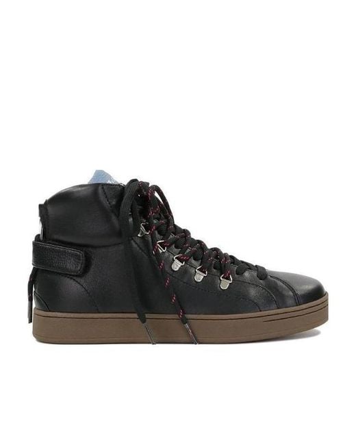 Dolce & Gabbana Black Strap-Up Casual Sneakers for men