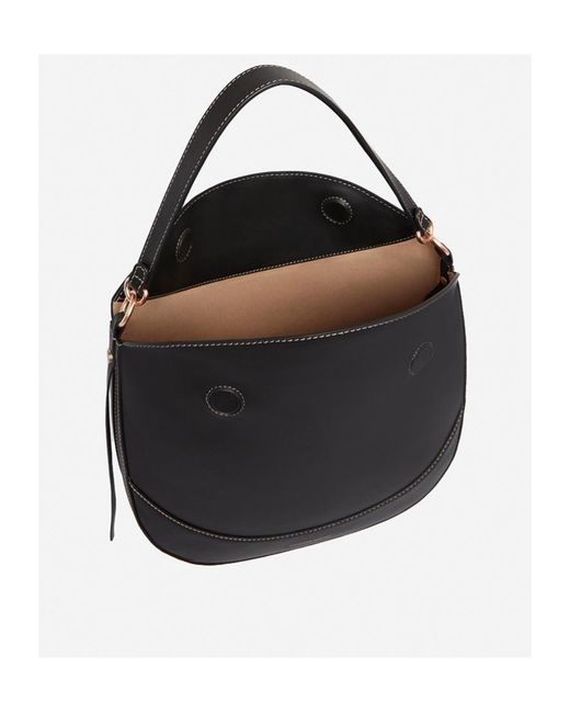 Vanessa Bruno Black Large Top Handle Curved Shoulder Bag