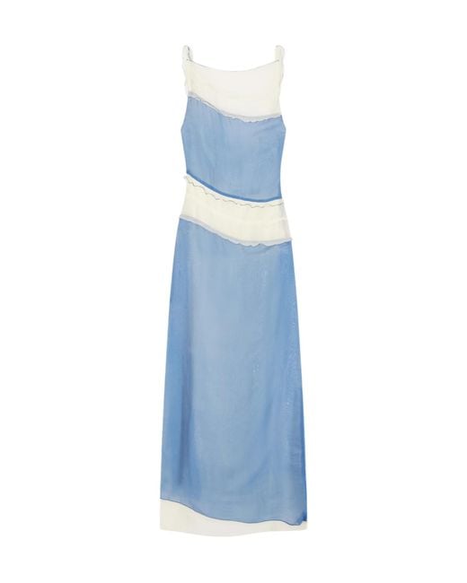 Sir Blue Aurelia Paneled Chiffon Midi Dress