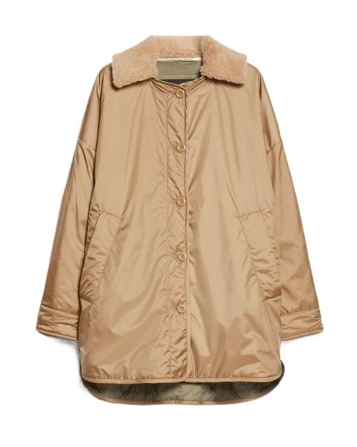 Weekend by Maxmara Natural Shearling-Collar Jacket