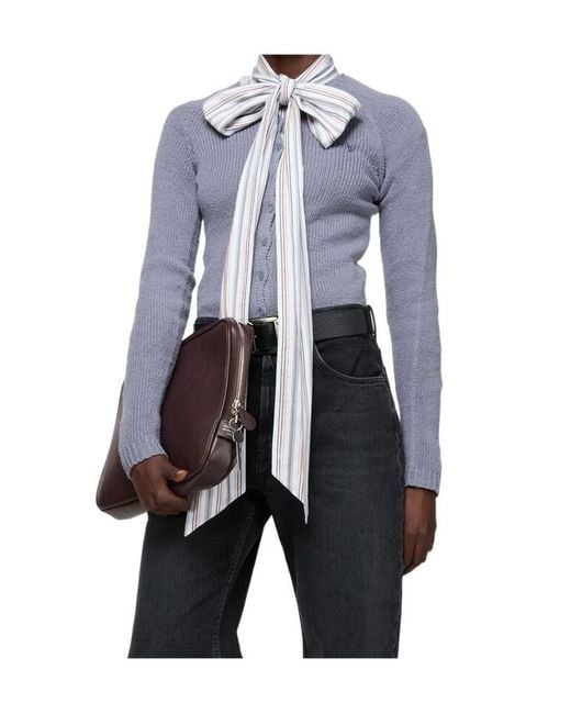 Acne Blue Button-Up Cardigan