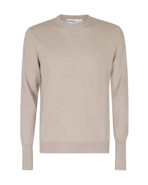 Ballantyne Gray Long-Sleeved Crew-Neck Shirt for men