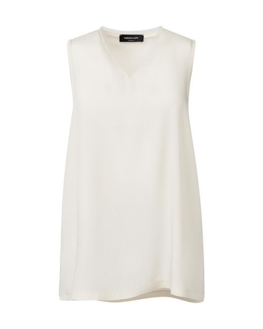 Fabiana Filippi White Envers Satin Vest Top