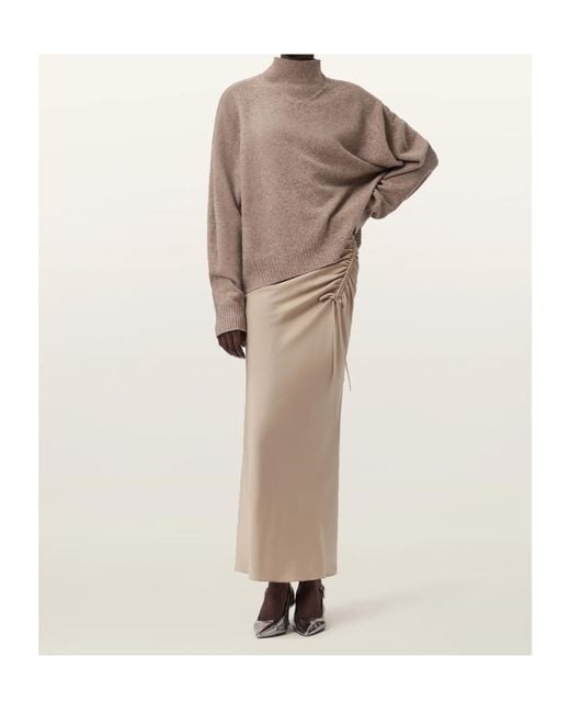 AllSaints Natural Alexia Midi Skirt