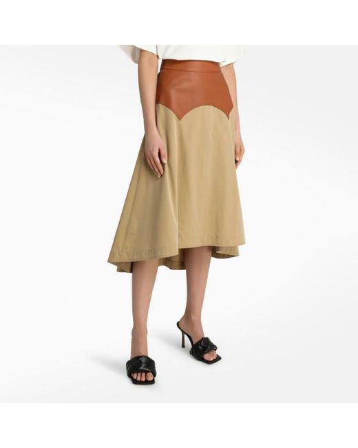 Loewe Natural Panelled Mid-Length Skirt