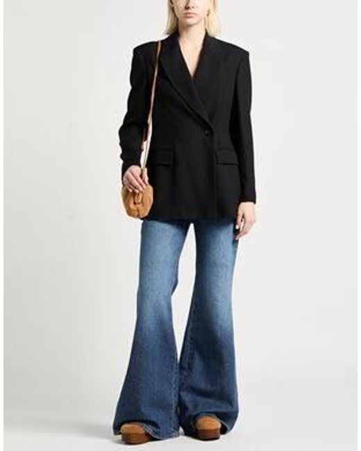 Brunello Cucinelli Black Minimalist Fashion Double-Breasted Blazer