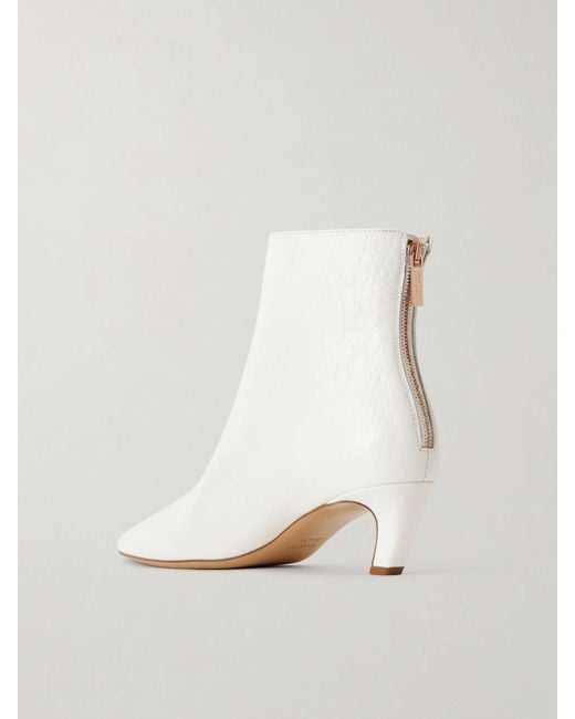 Gabriela Hearst White Pointed-Toe Ankle Boots