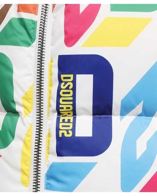 DSquared² White Printed Jacket for men