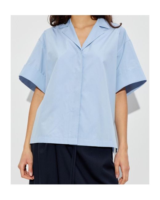Jil Sander Blue Short Sleeved Shirt