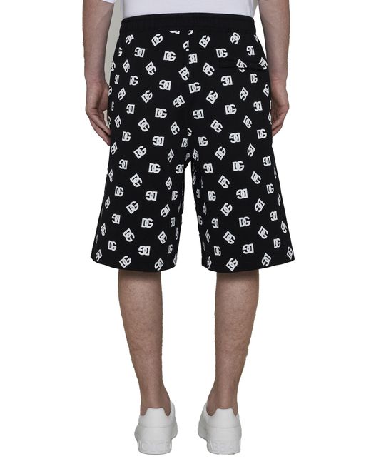 Dolce & Gabbana Blue All-Over Dg Printed Drawstring Shorts for men