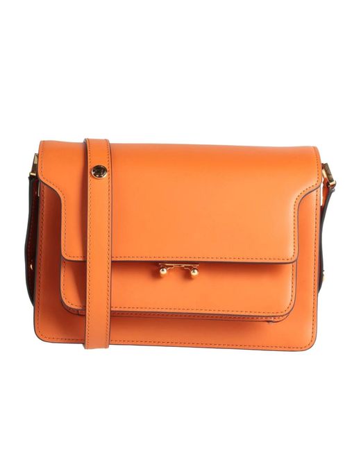 Marni Orange Medium Solid Color Handbag
