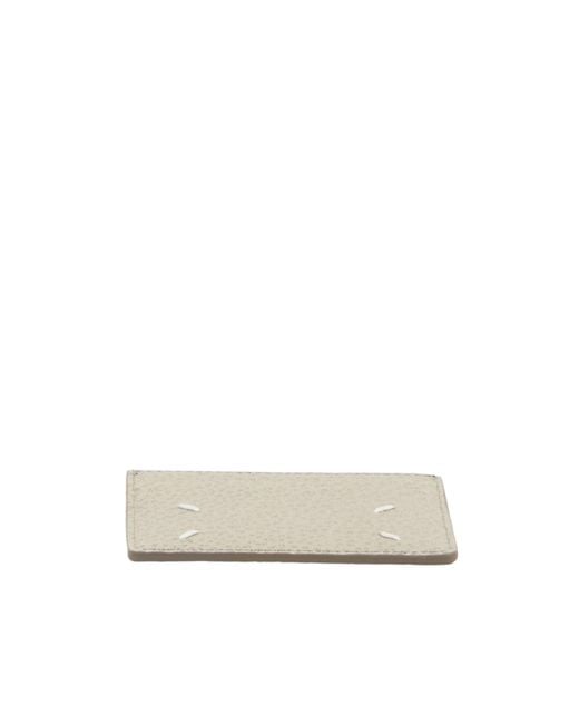 Maison Margiela Natural Four Stitch Detailed Cardholder for men