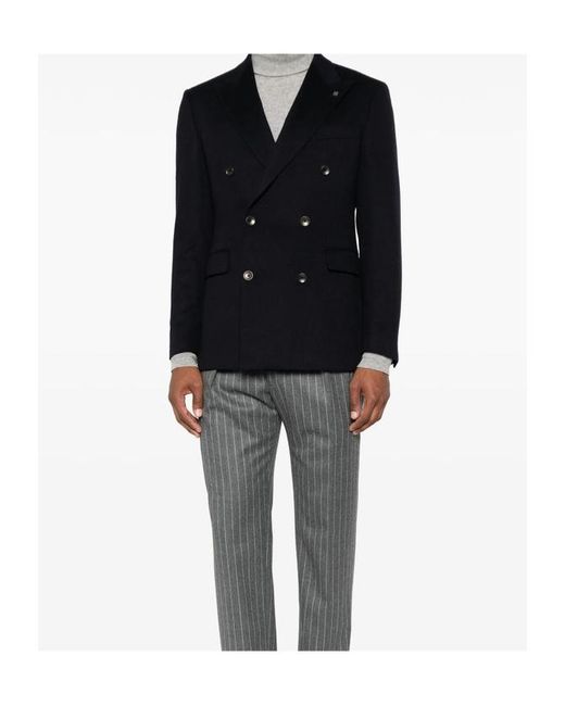 Tagliatore Blue Long-Sleeved Suit Jacket for men