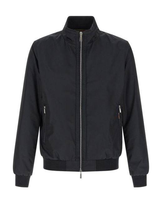 Moorer Blue Manetti-Wk Bomber Jacket for men