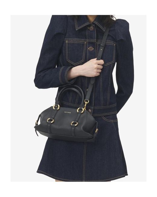 McQueen Black Farringdon Small Tote Bag