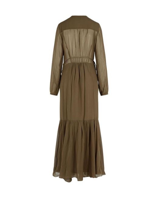 Isabel Marant Natural Viscose Dress Button Detailing