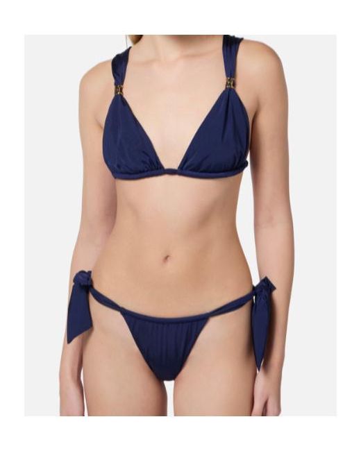 Elisabetta Franchi Blue Triangle Cup Bikini Set