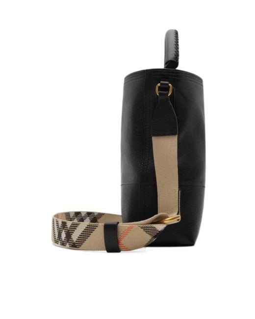 Burberry Black Mini B Clip Bucket Bag